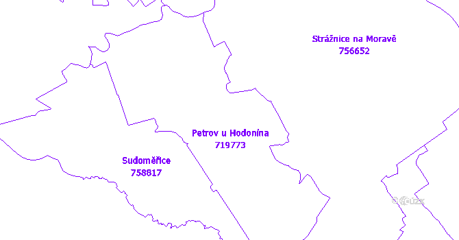 Katastrální mapa Petrov
