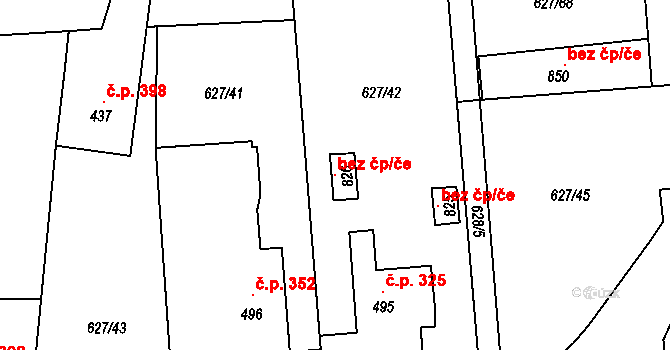 Zásmuky 93670192 na parcele st. 826 v KÚ Zásmuky, Katastrální mapa